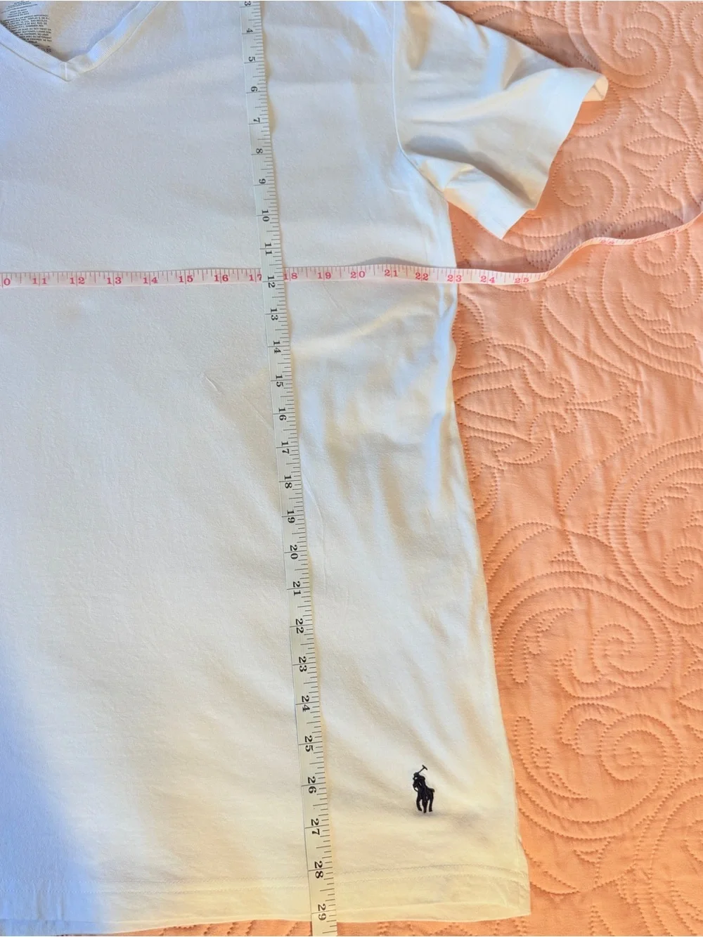 Polo Ralph Lauren Men’s White V-Neck Slim Fit Cotton T-Shirt XL